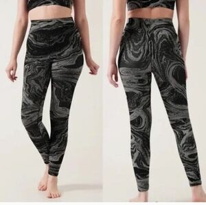 Athleta Kids Leggings in Black and Gray Marble
